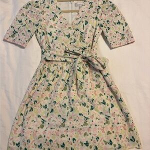 Adelyn Rae Floral Mini Dress - Pink and Green